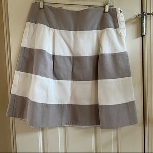 Anthropologie Odille Grey and White A-line Skirt